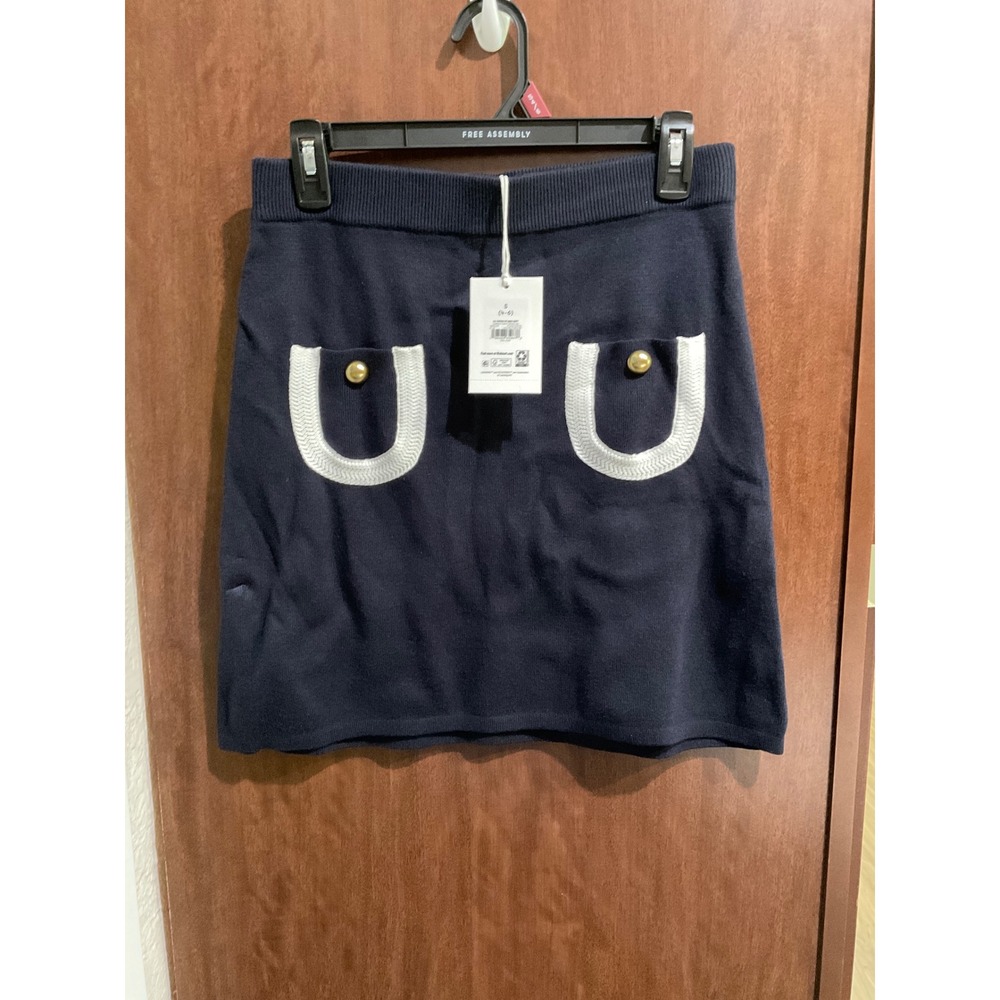 Free Assembly Women's Tipped Patch Pocket Mini Sweater Skirt Size S
